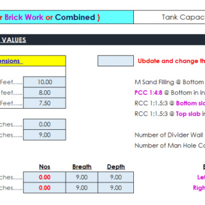SEPTIC TANK CONSTRUCTION CALCULATOR